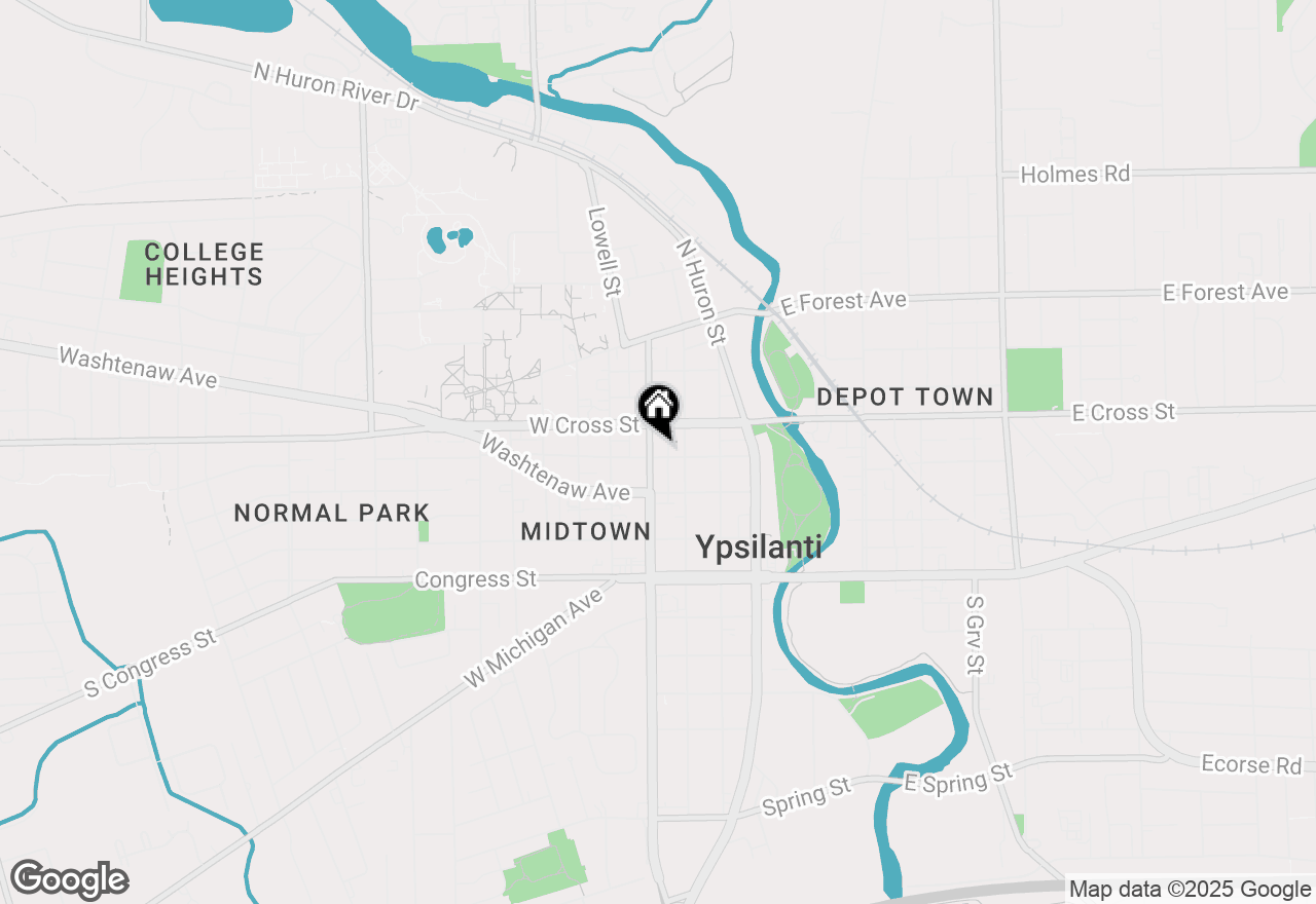 Map of 302 N Hamilton Street, Ypsilanti, MI 48197