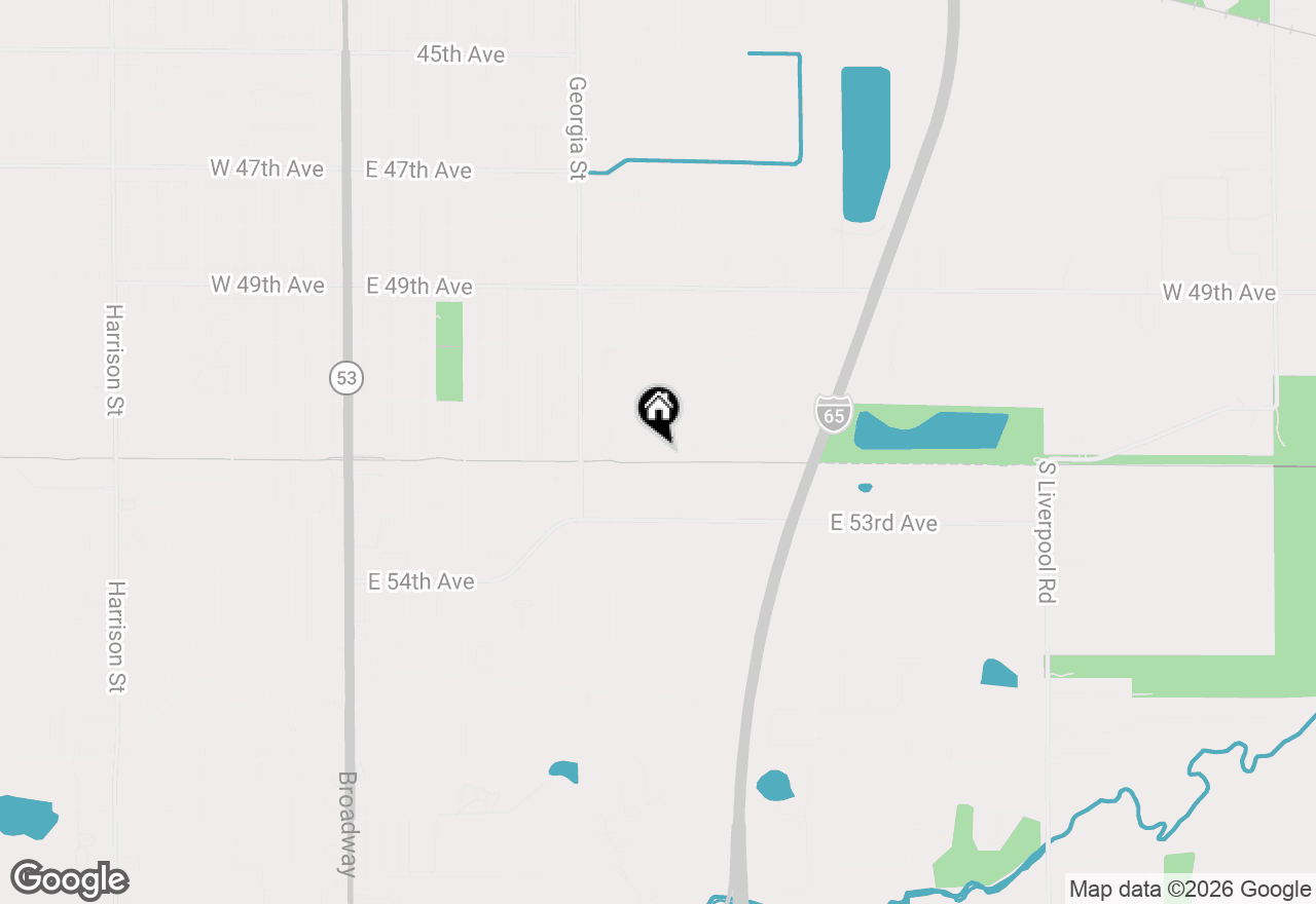 Map of 1033 E 51st Place, Gary, IN 46409