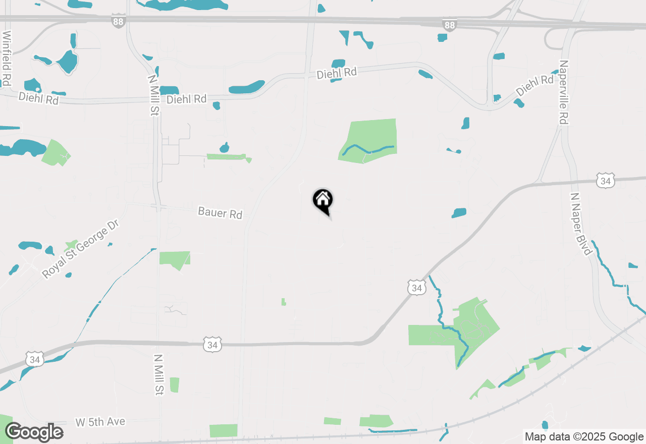 Map of 507 E Bauer Road, Naperville, IL 60563