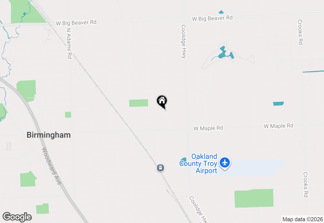Map of 2501 Dorchester Road, Birmingham, MI 48009