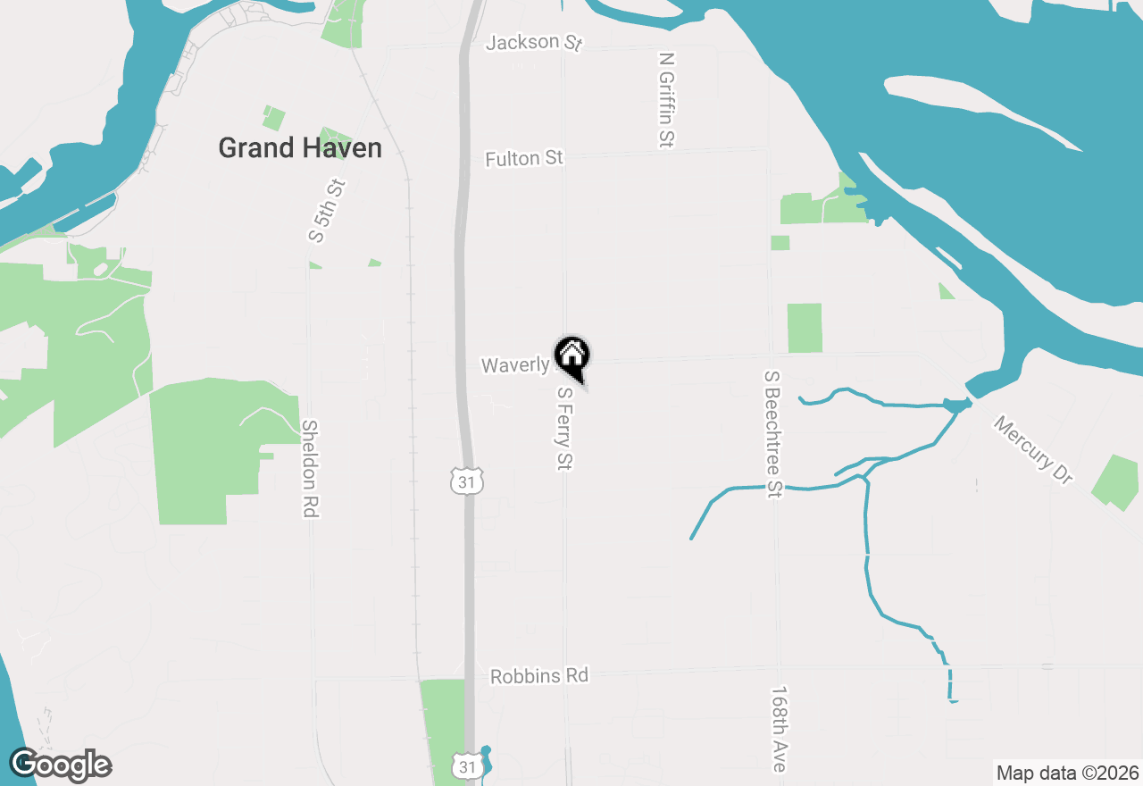 Map of 1104 Woodlawn Avenue, Grand Haven, MI 49417