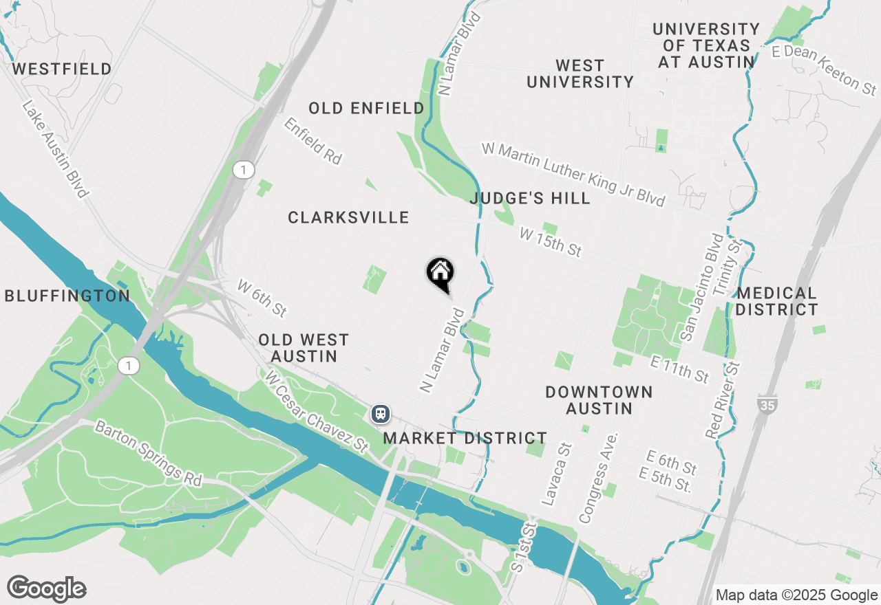 Map of 1002 Baylor St, Austin, TX 78703