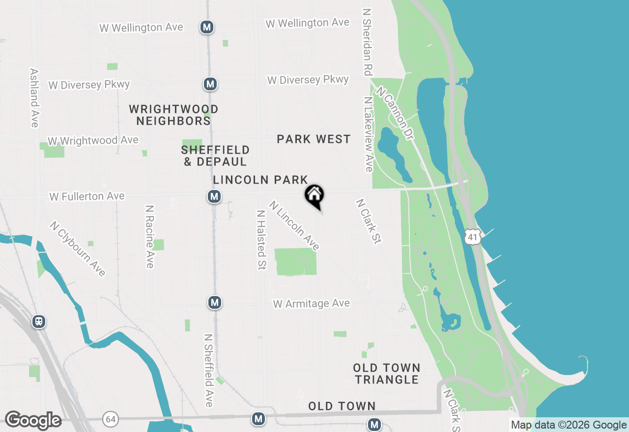 Map of 600 W Belden Avenue #B, Chicago, IL 60614