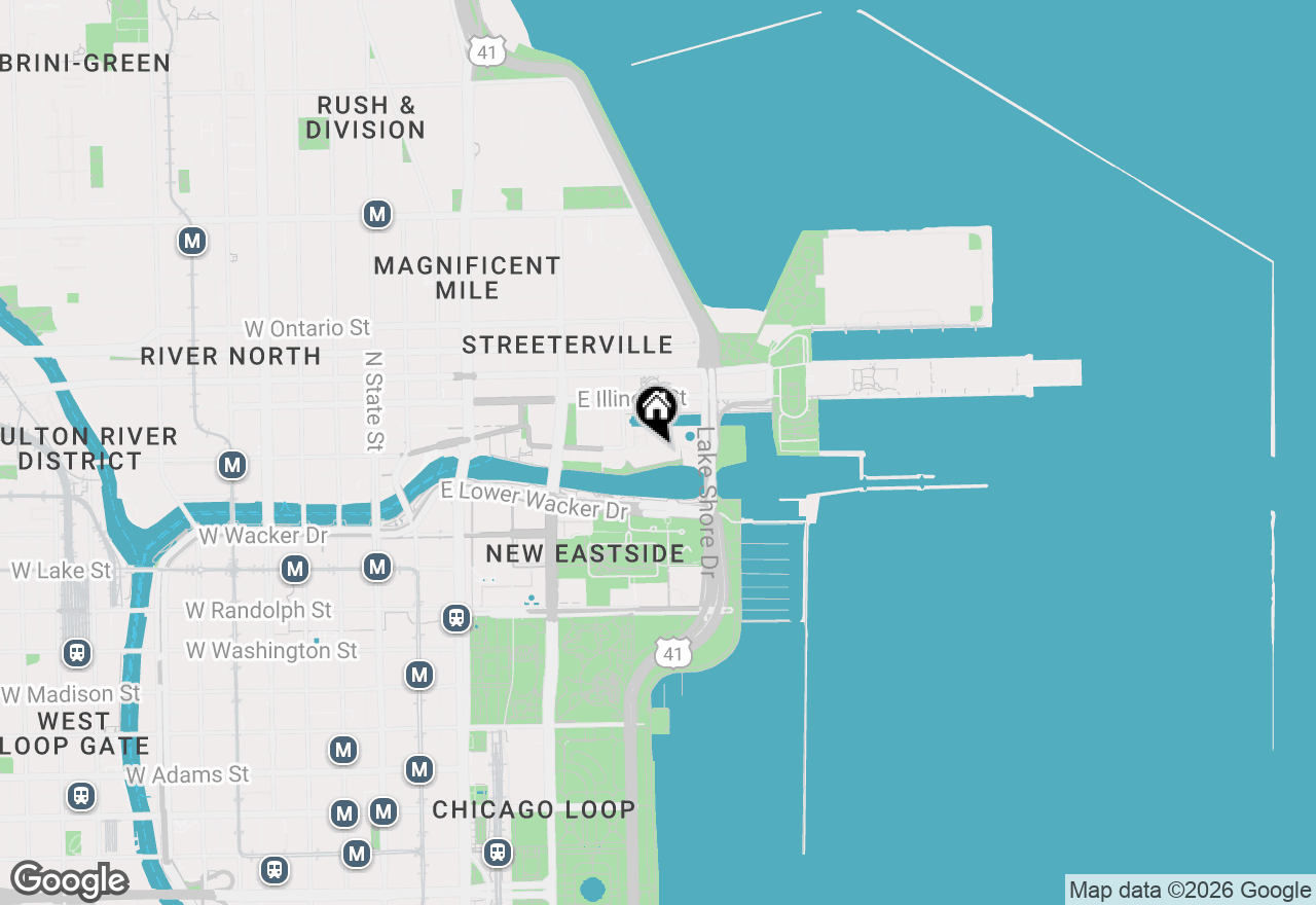 Map of 445 E North Water Street #2501, Chicago, IL 60611