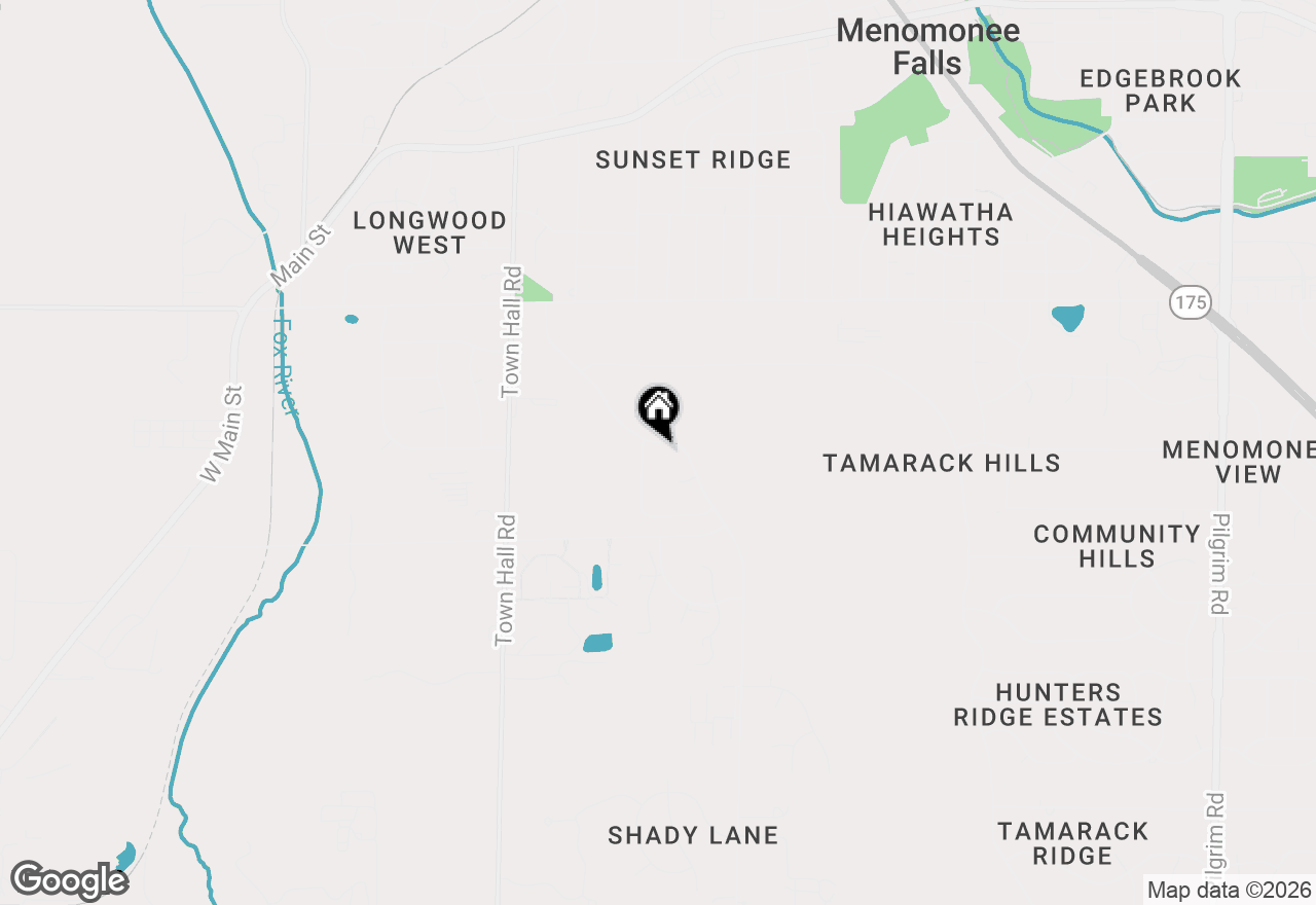 Map of N81W17495 Shady Ln, Menomonee Falls, WI 53051