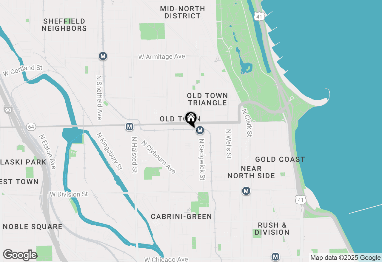 Map of 1534 N Hudson Avenue #4S, Chicago, IL 60610