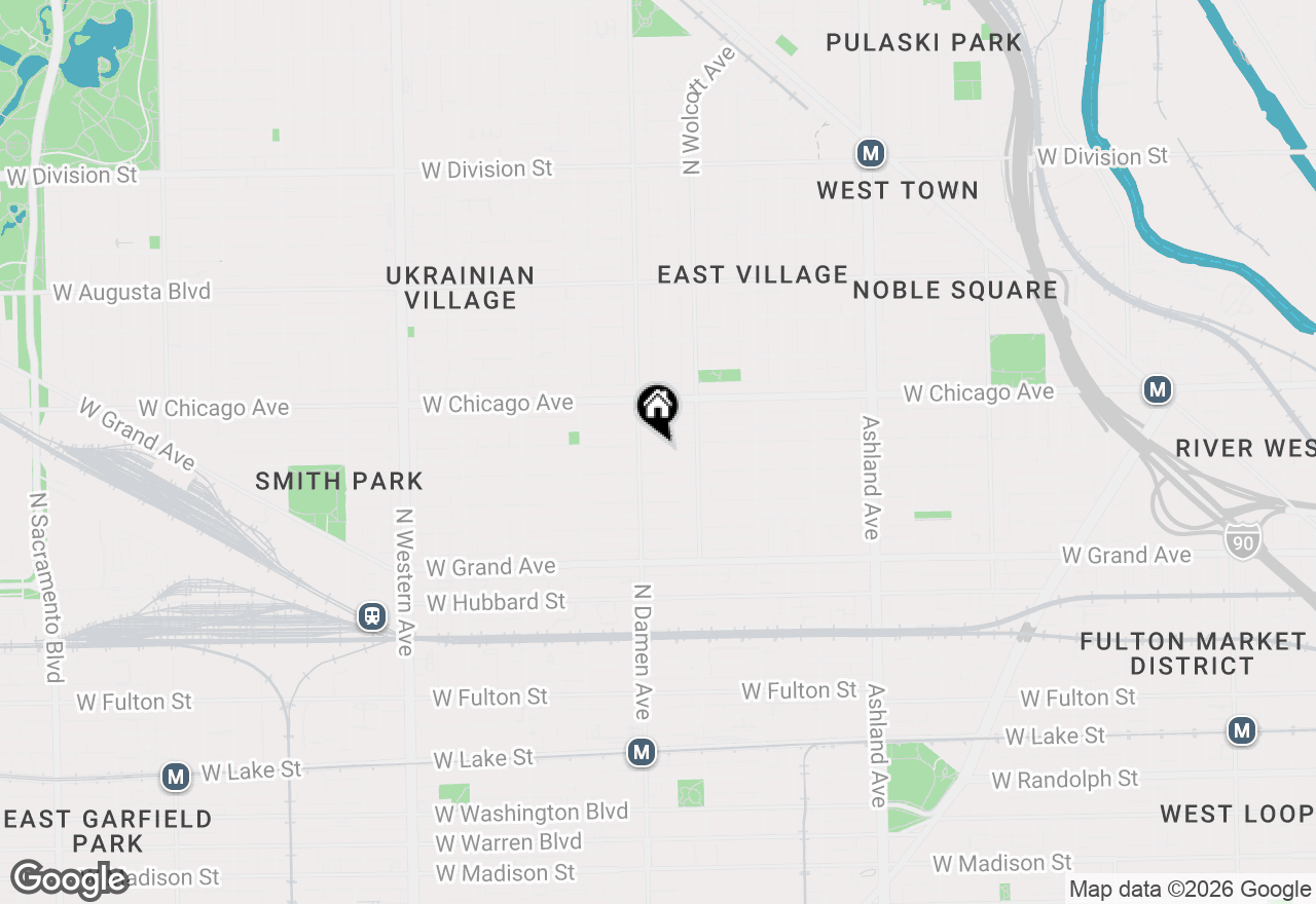 Map of 1940 W Huron Street, Chicago, IL 60622