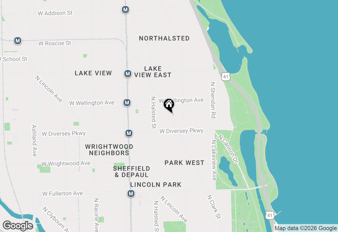Map of 2868 N Orchard Street, Chicago, IL 60657