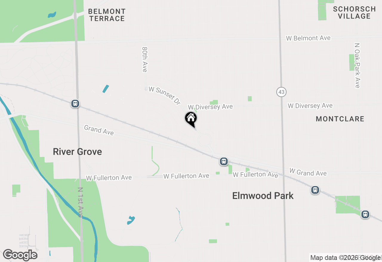 Map of 2629 N 77th Court, Elmwood Park, IL 60707