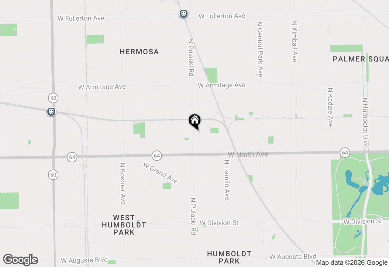 Map of 1711 N Pulaski Road, Chicago, IL 60639