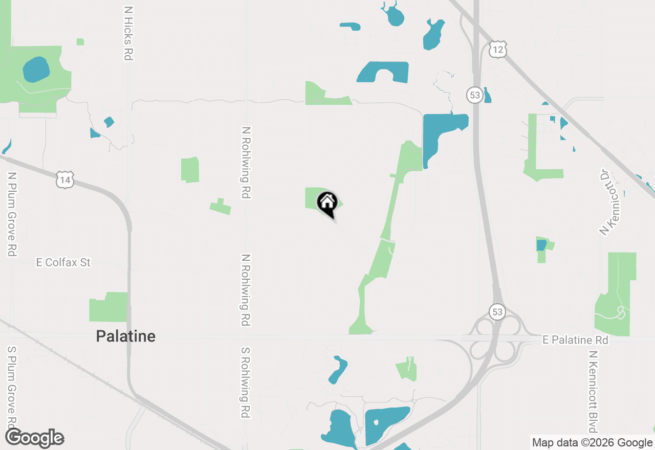Map of 353 N Morris Drive, Palatine, IL 60074