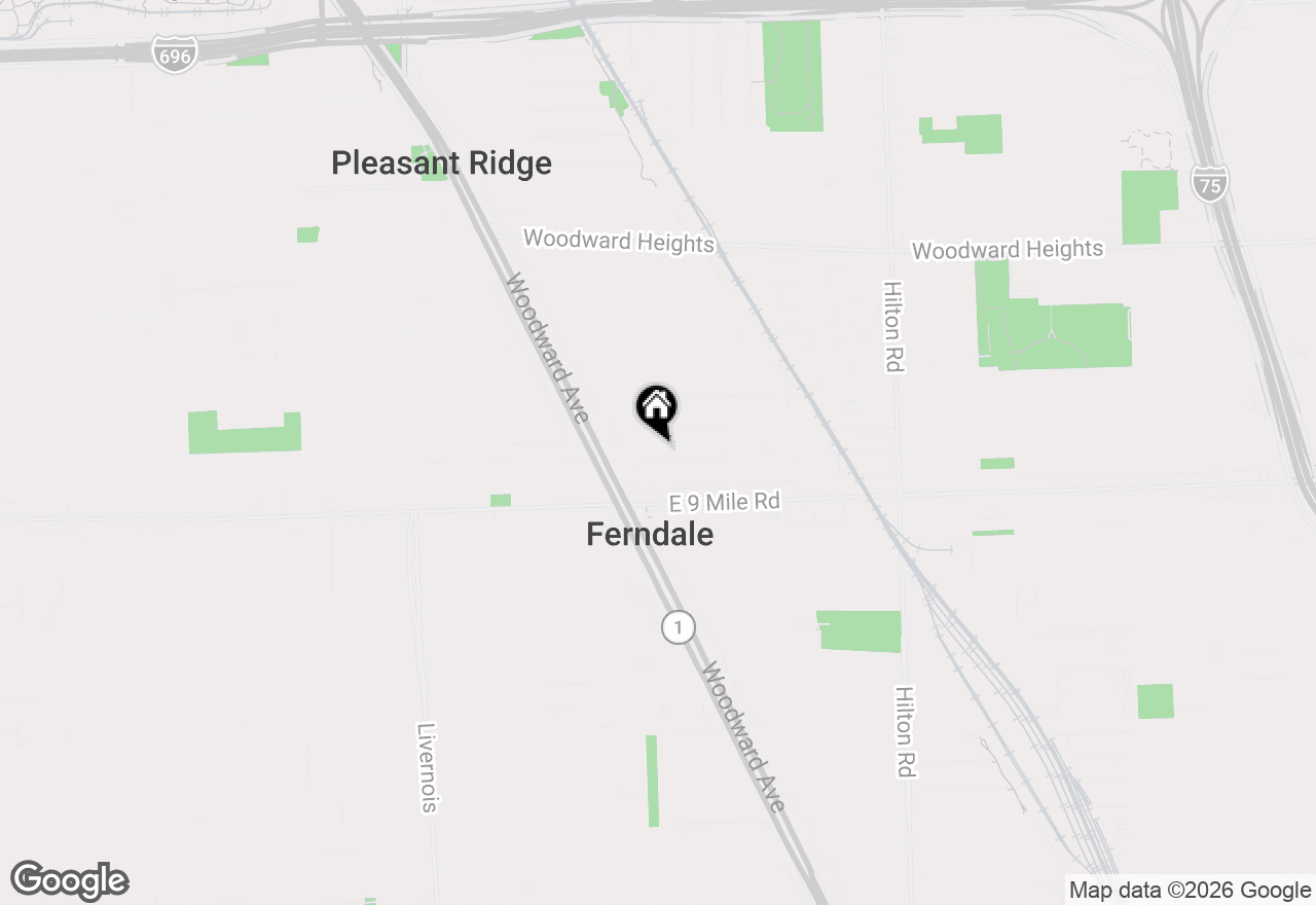 Map of 264 E Breckenridge Street, Ferndale, MI 48220