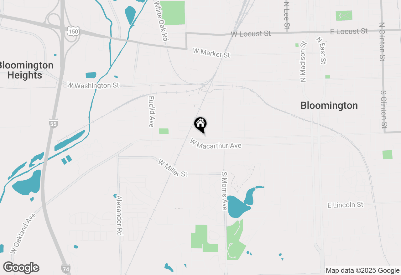 Map of 1115 W Oakland Avenue, Bloomington, IL 61701