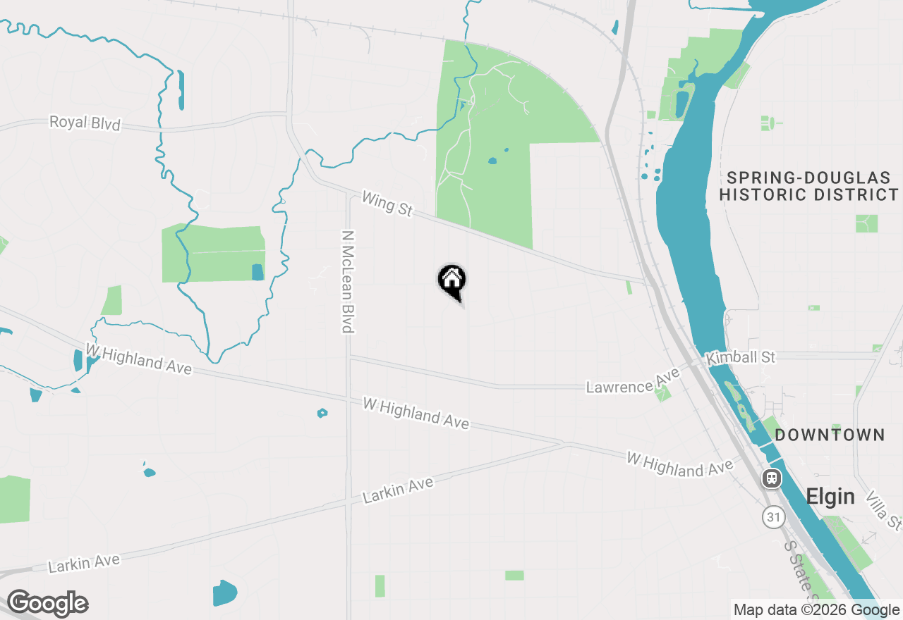 Map of 425 N Alfred Avenue, Elgin, IL 60123