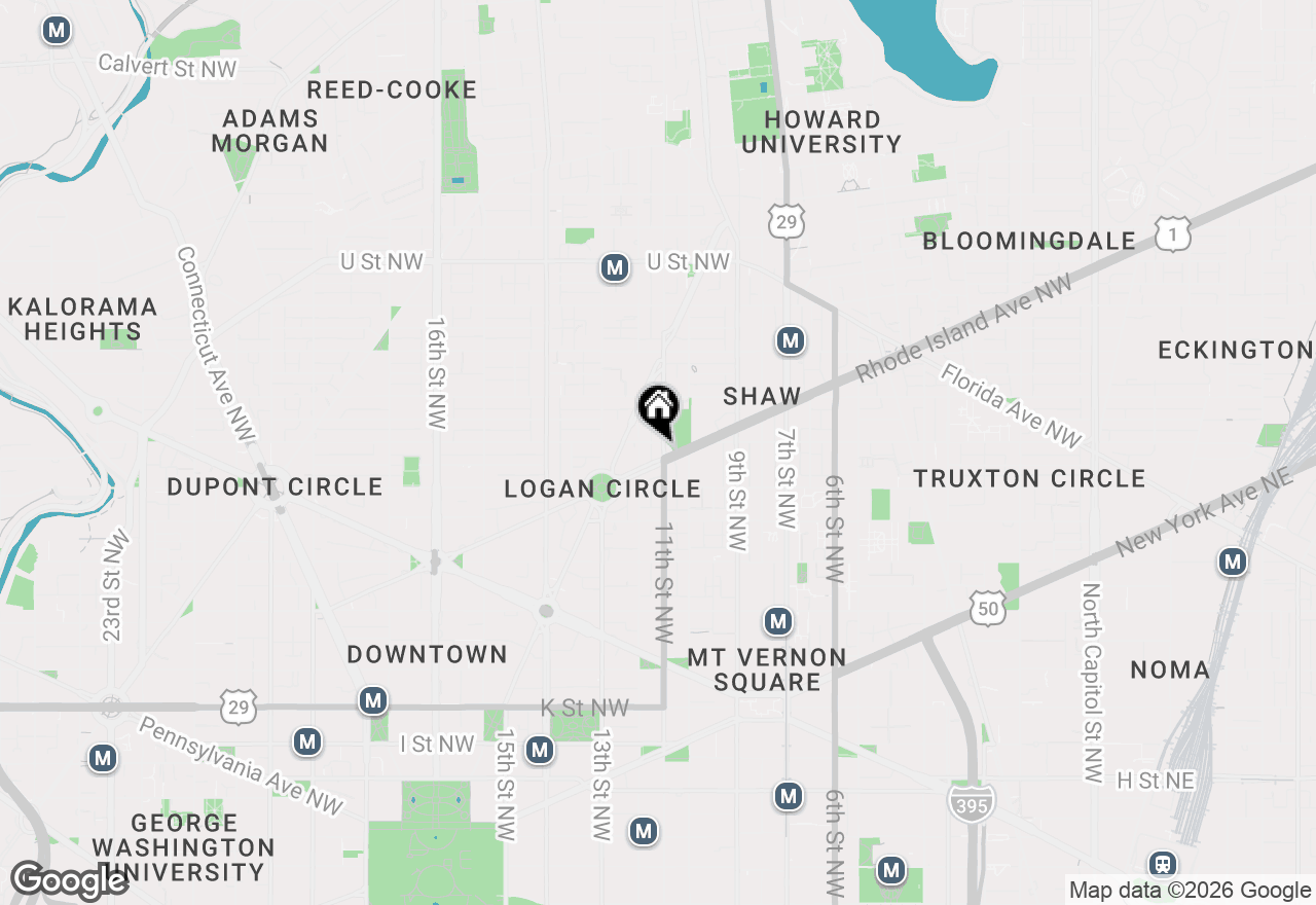 Map of 1550 11th Street Nw #307, Washington, DC 20001