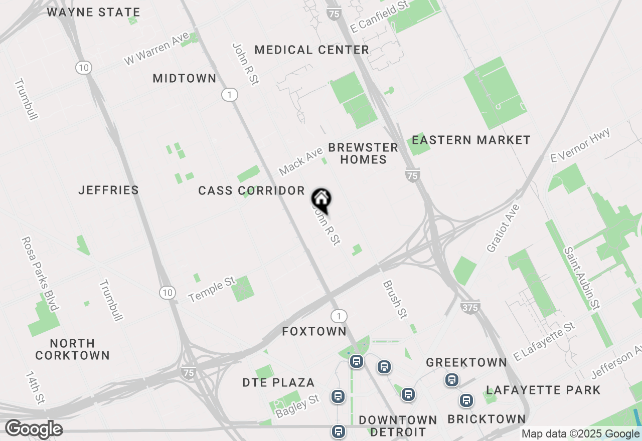 Map of 2915 John R Street #207, Detroit, MI 48201