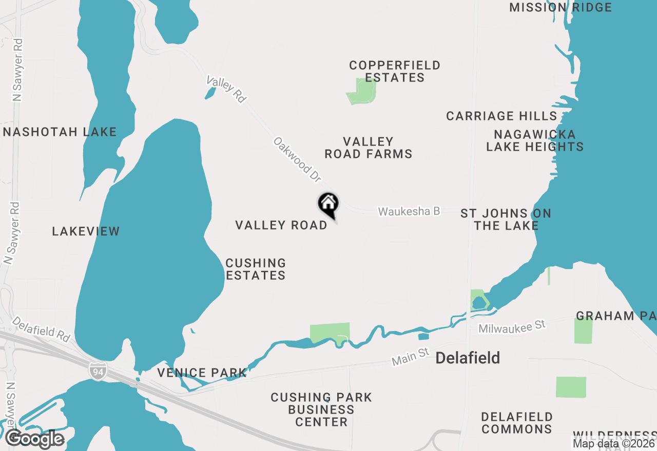 Map of W36 Oakwood Dr, Delafield, WI 53018