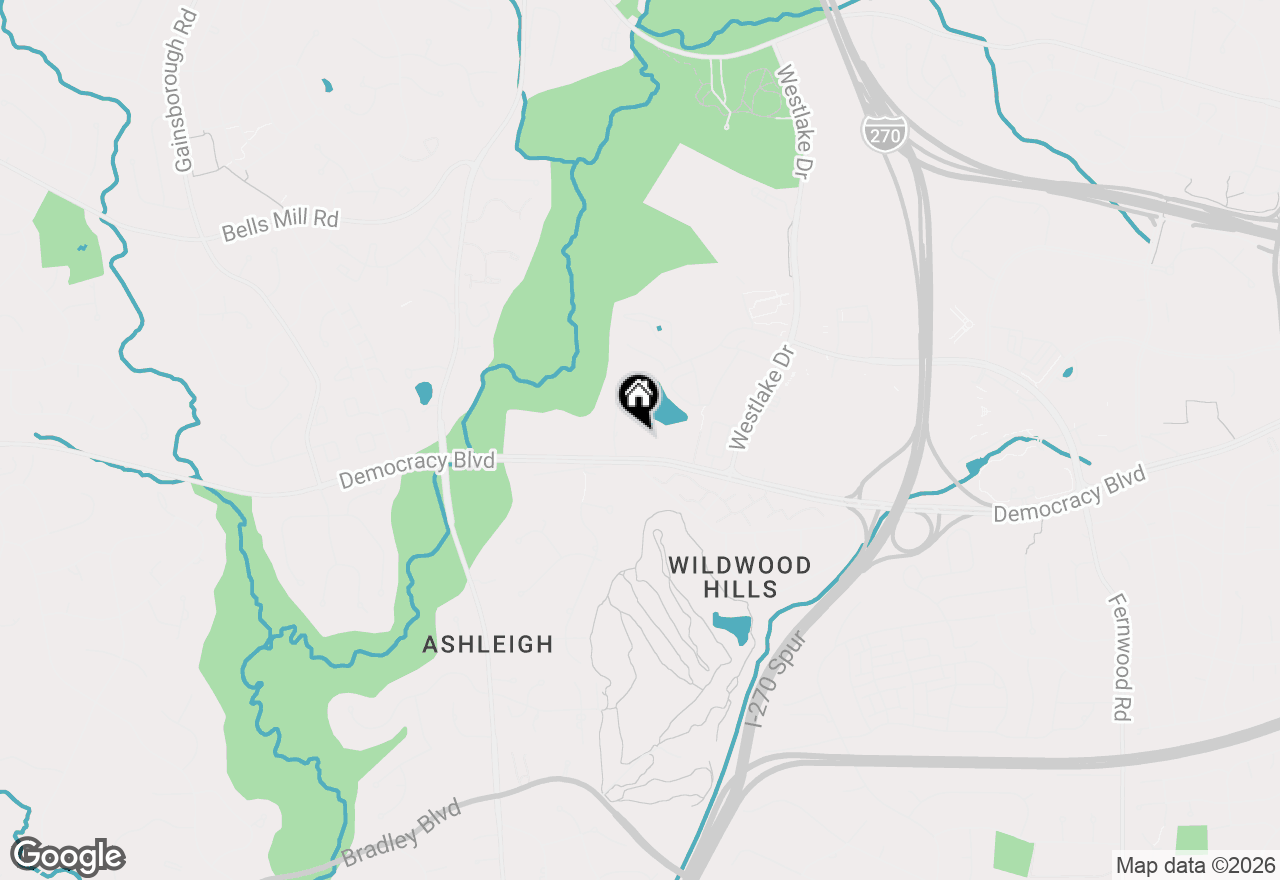 Map of 7501 Democracy Boulevard #421, Bethesda, MD 20817