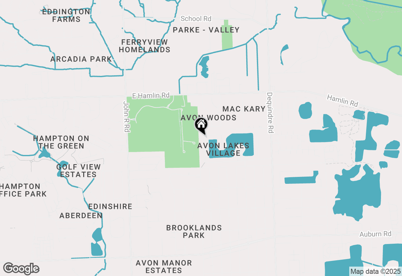 Map of 2082 Avon Lake Lane, Rochester Hills, MI 48307