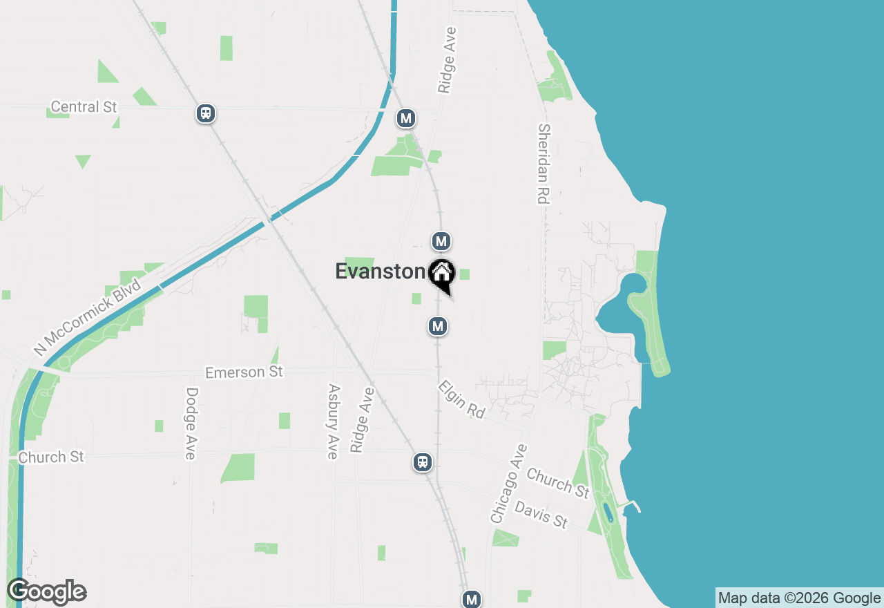 Map of 833 Hamlin Street #1C, Evanston, IL 60201