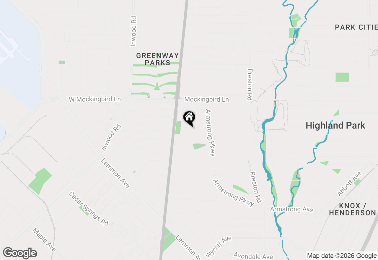 Map of 4501 Fairfax Avenue, Highland Park, TX 75205