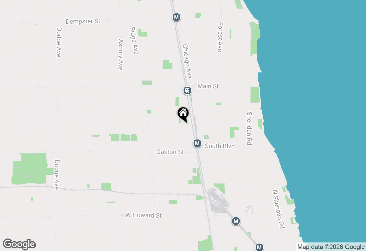 Map of 702 Reba Place #G2, Evanston, IL 60201