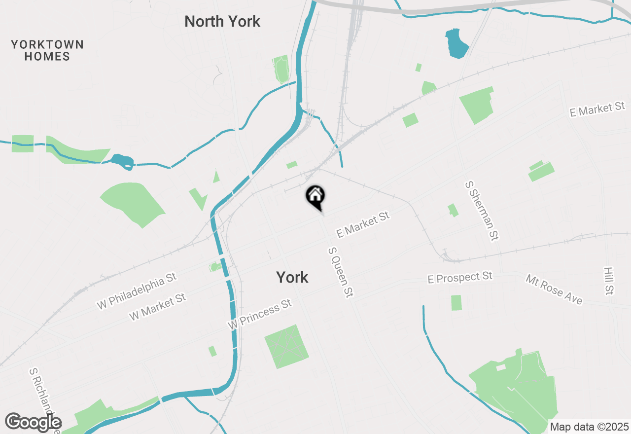 Map of 153 E Philadelphia Street #A, York, PA 17401