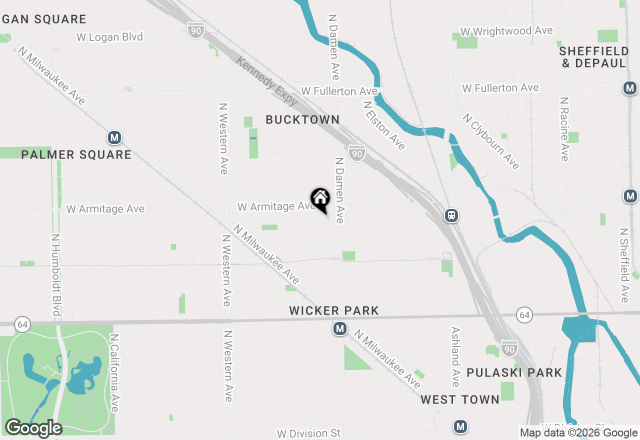 Map of 2045 W Homer Street, Chicago, IL 60647