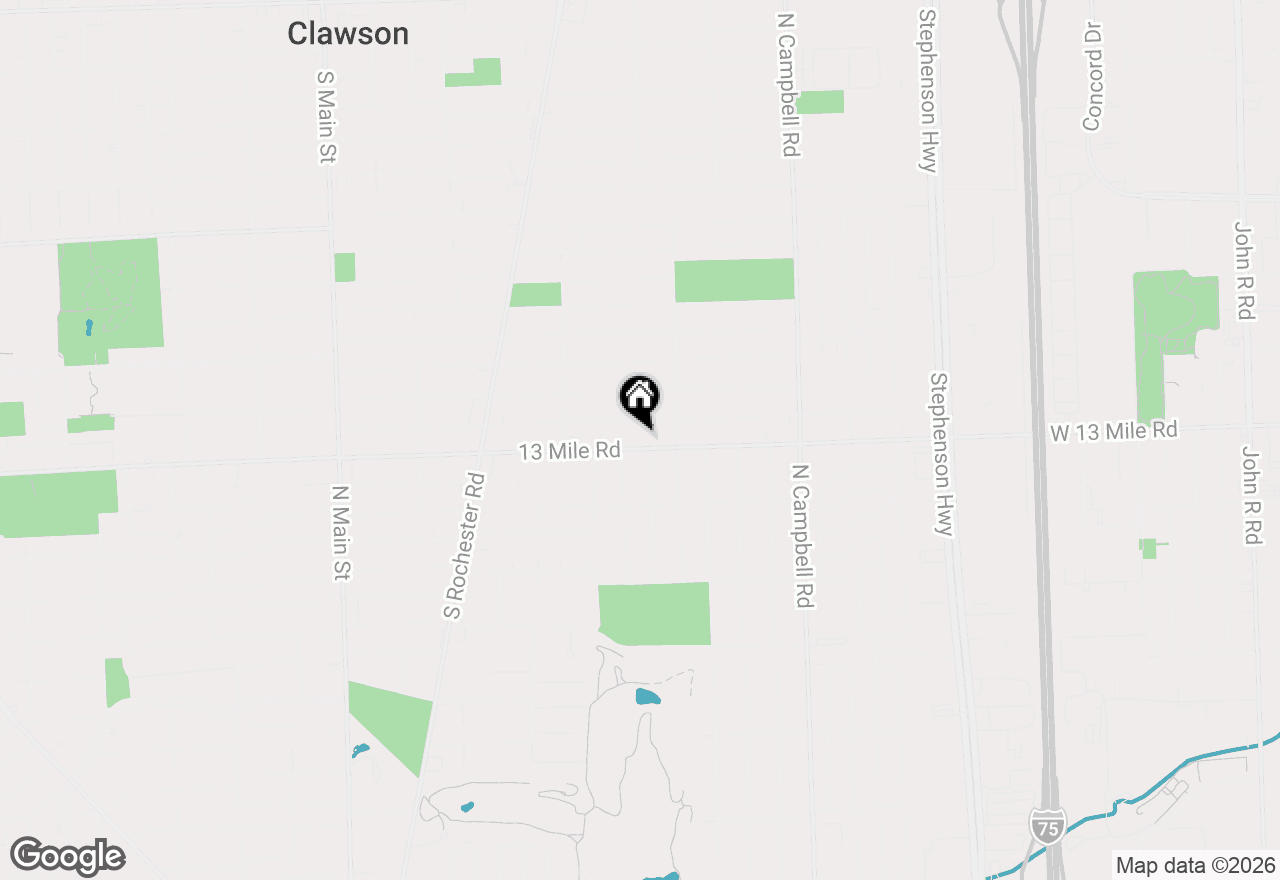 Map of 1023 E 13 Mile Road, Royal Oak, MI 48073