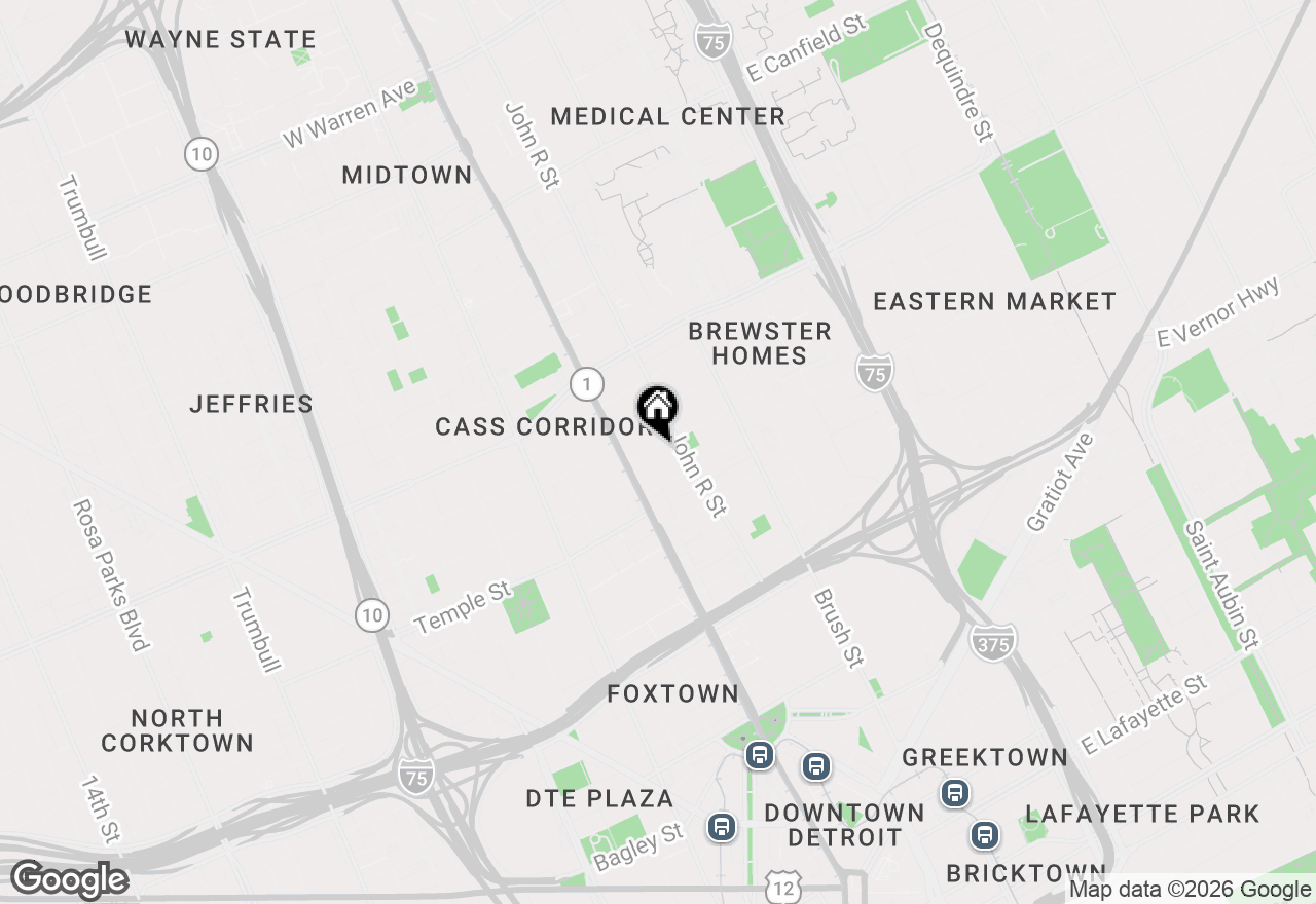 Map of 78 Watson Street, Detroit, MI 48201