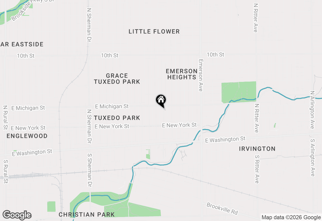 Map of 425 N Bosart Avenue, Indianapolis, IN 46201