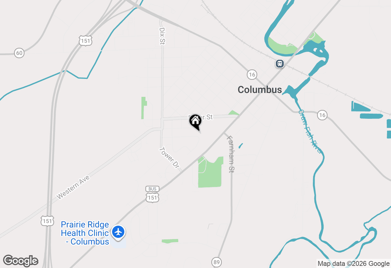 Map of 390 Meadow Lane, Columbus, WI 53925