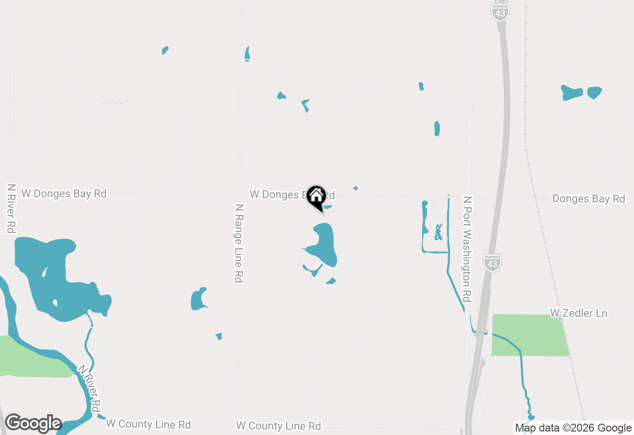 Map of 2324 W Cumberland Ct, Mequon, WI 53092