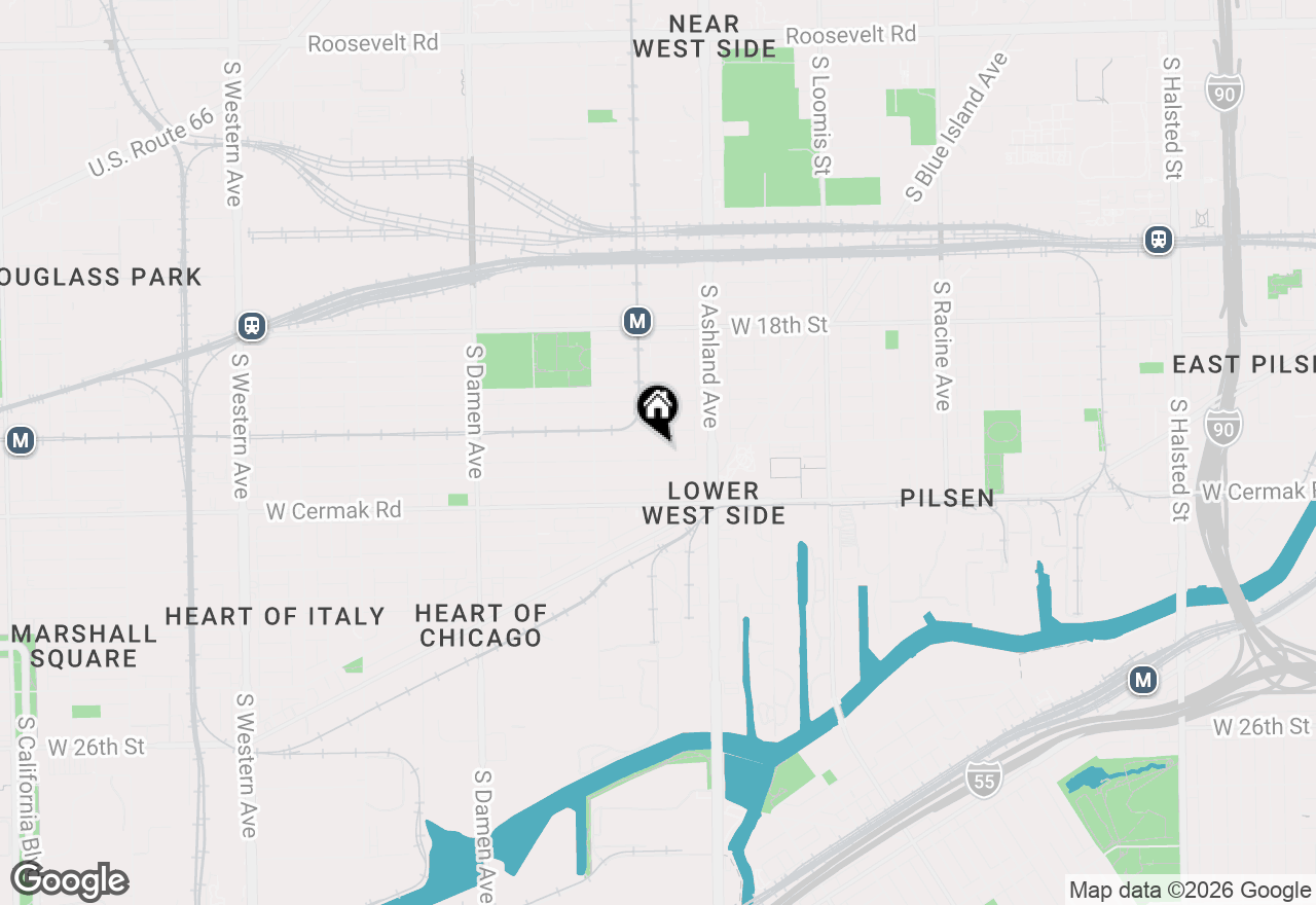Map of 1659 W 21st Street #2R, Chicago, IL 60608