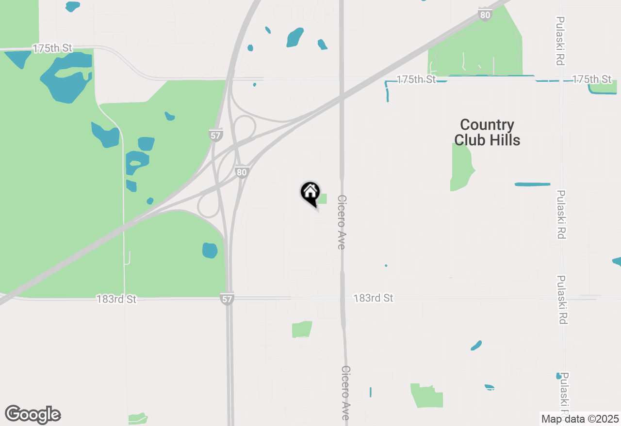 Map of 18036 Vista Drive, Country Club Hills, IL 60478