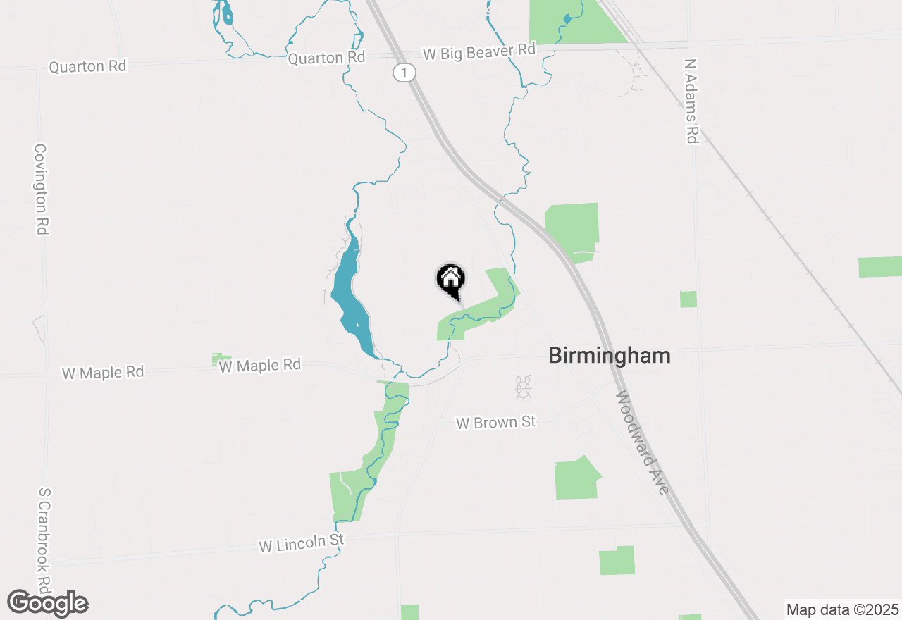 Map of 601 Dewey Street, Birmingham, MI 48009