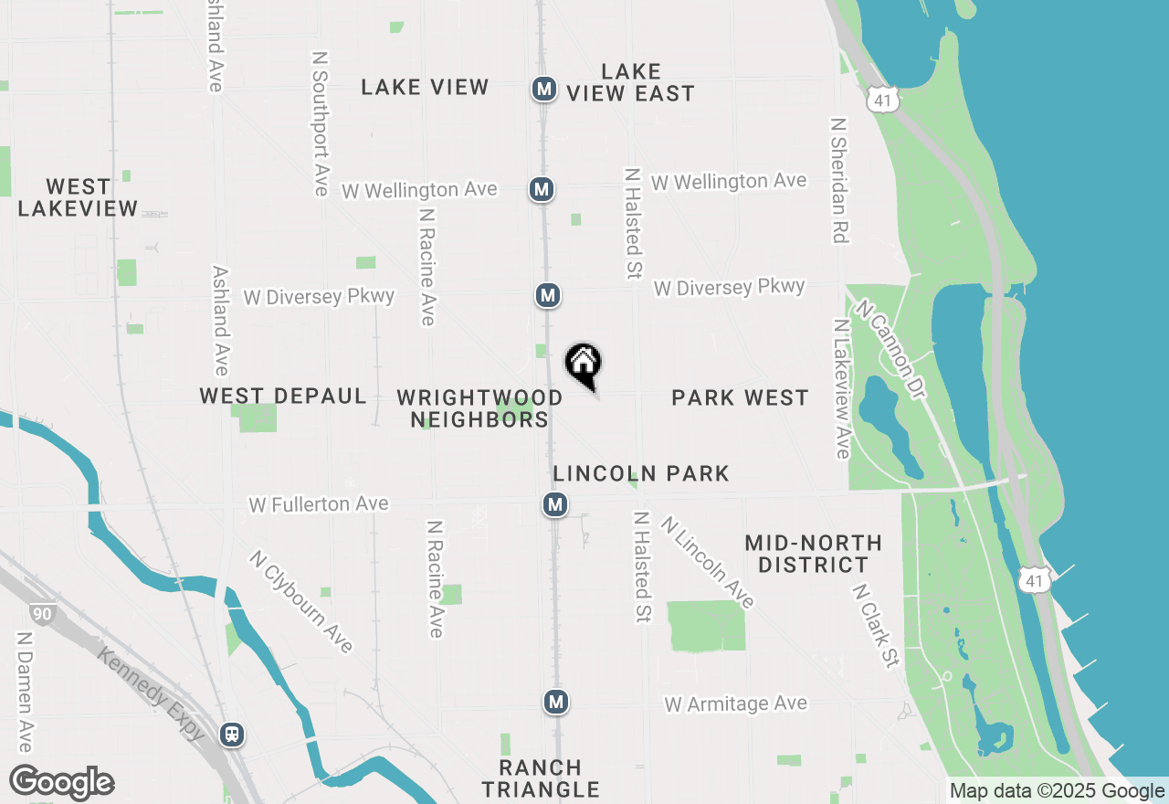 Map of 901 W Wrightwood Avenue #CH, Chicago, IL 60614