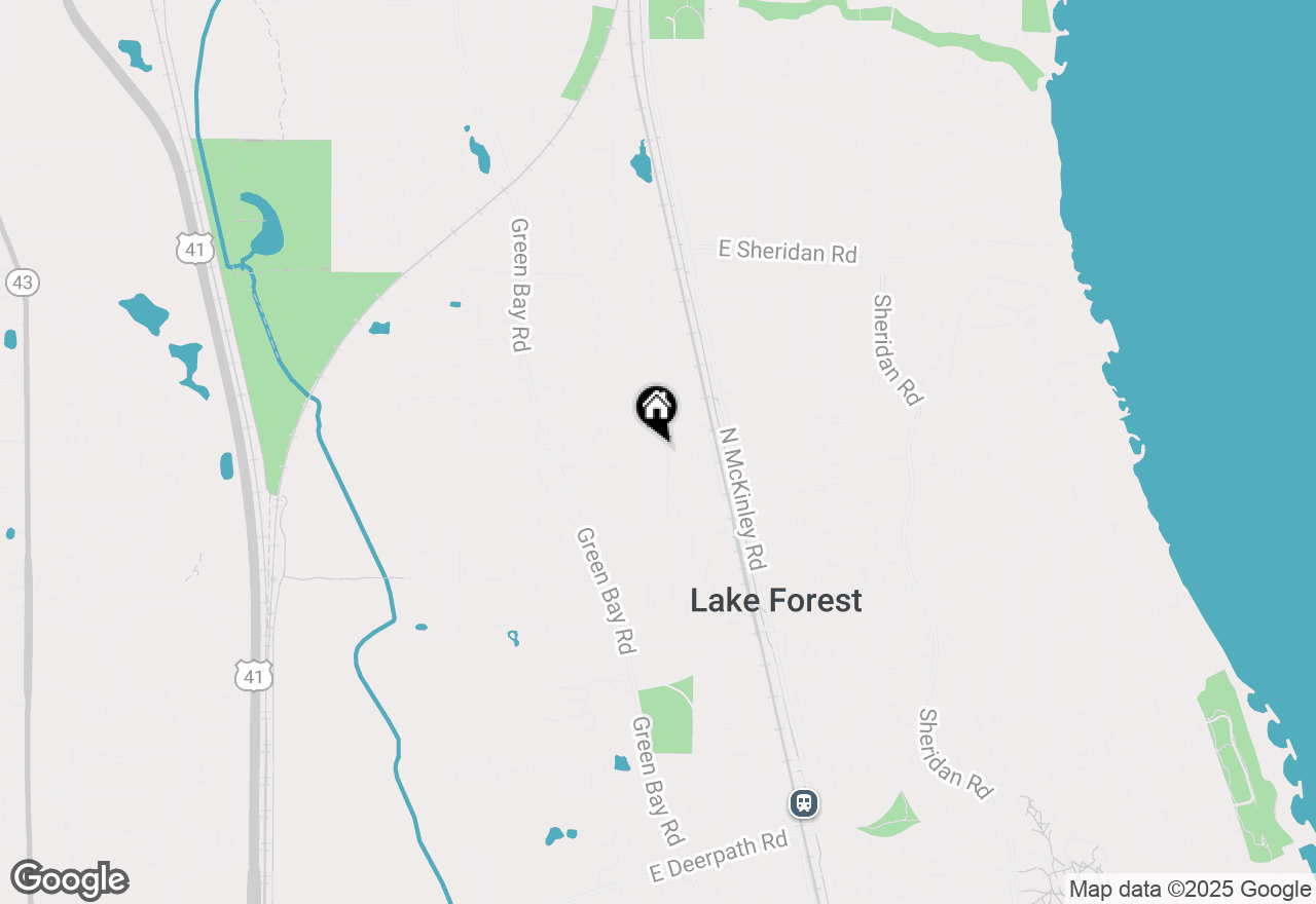 Map of 1297 Burr Oak Road, Lake Forest, IL 60045