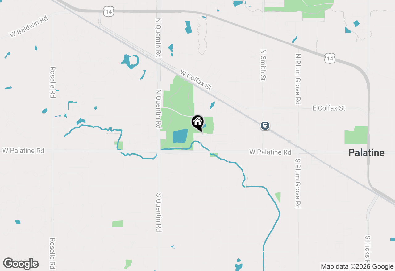 Map of 546 W Bridge View Court, Palatine, IL 60067