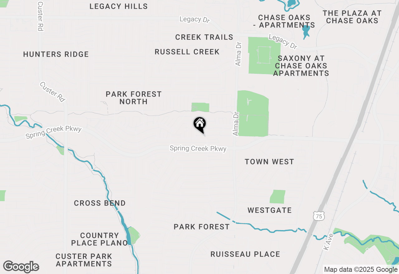 Map of 1105 Cherokee Trail, Plano, TX 75023