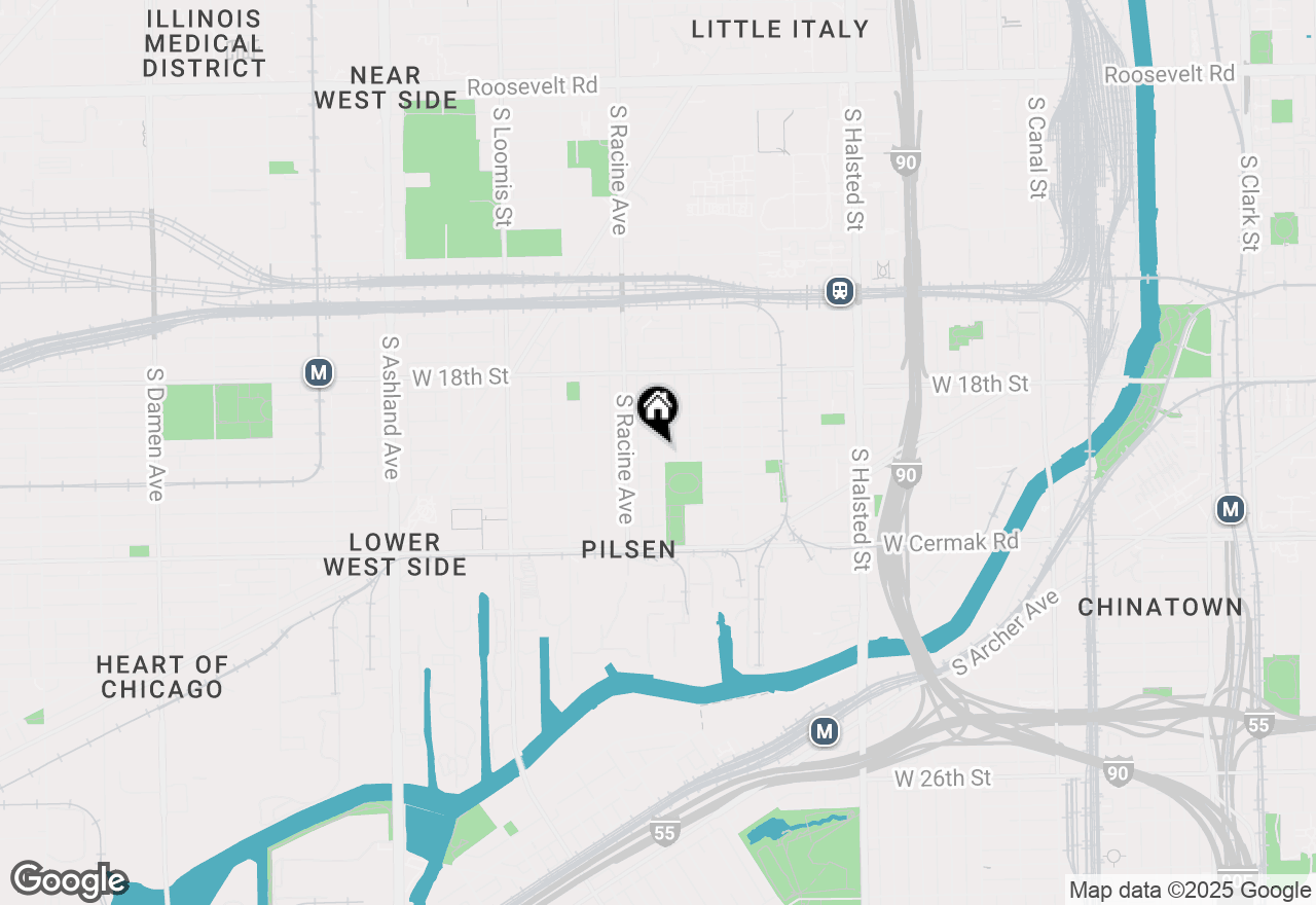 Map of 1936 S May Street, Chicago, IL 60608