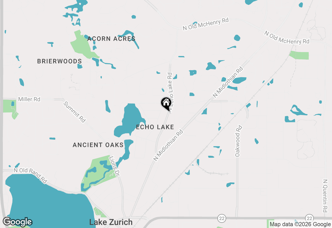 Map of 23874 N Echo Lake Road, Lake Zurich, IL 60047