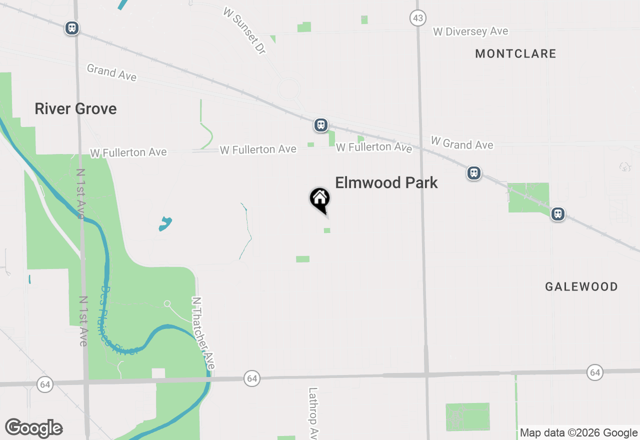 Map of 2120 N 75th Court, Elmwood Park, IL 60707