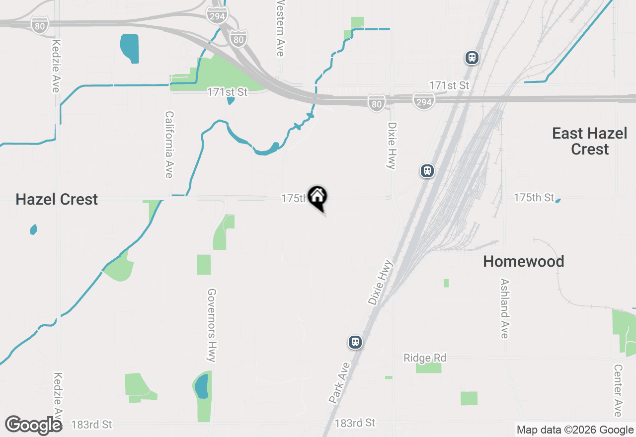 Map of 2243 Spruce Road, Homewood, IL 60430