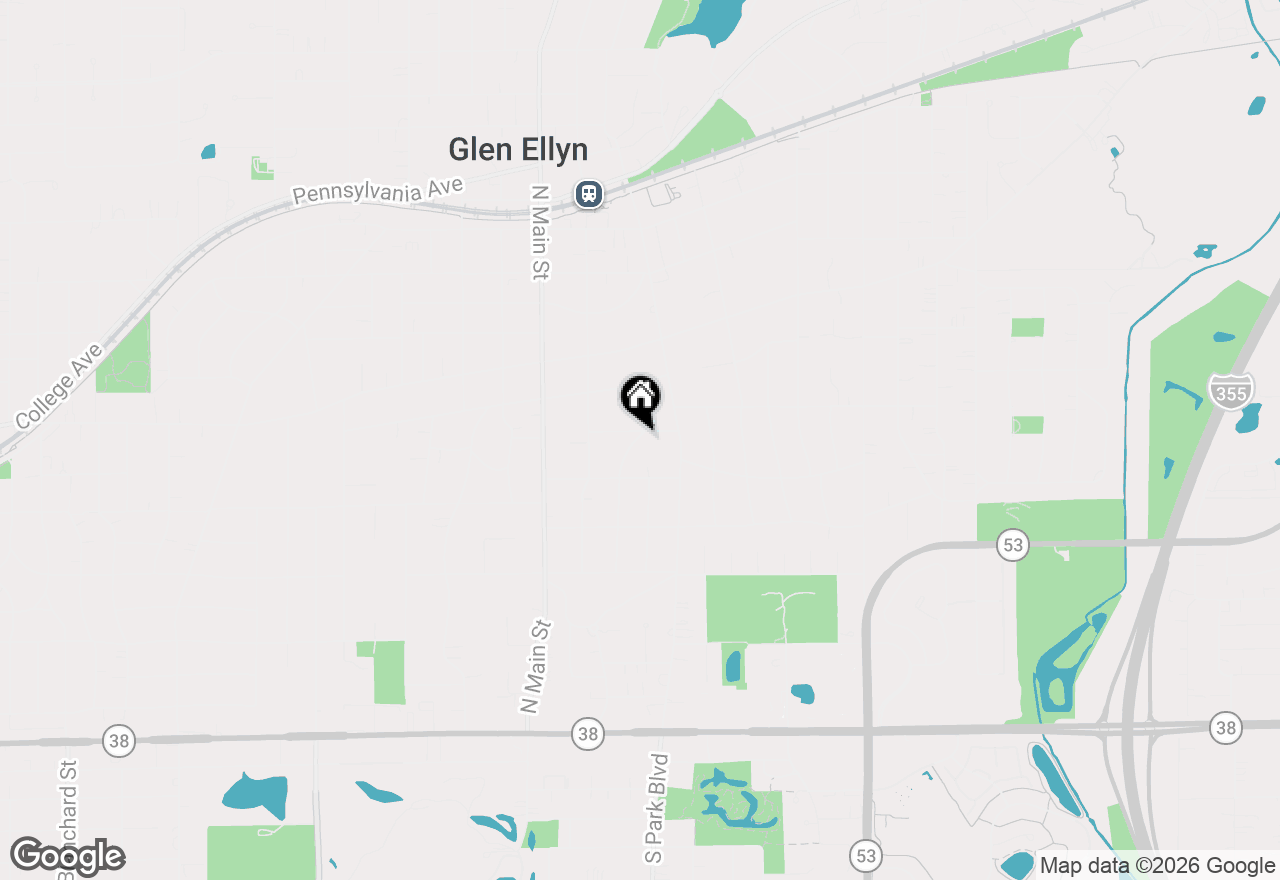 Map of 255 Crest Road, Glen Ellyn, IL 60137