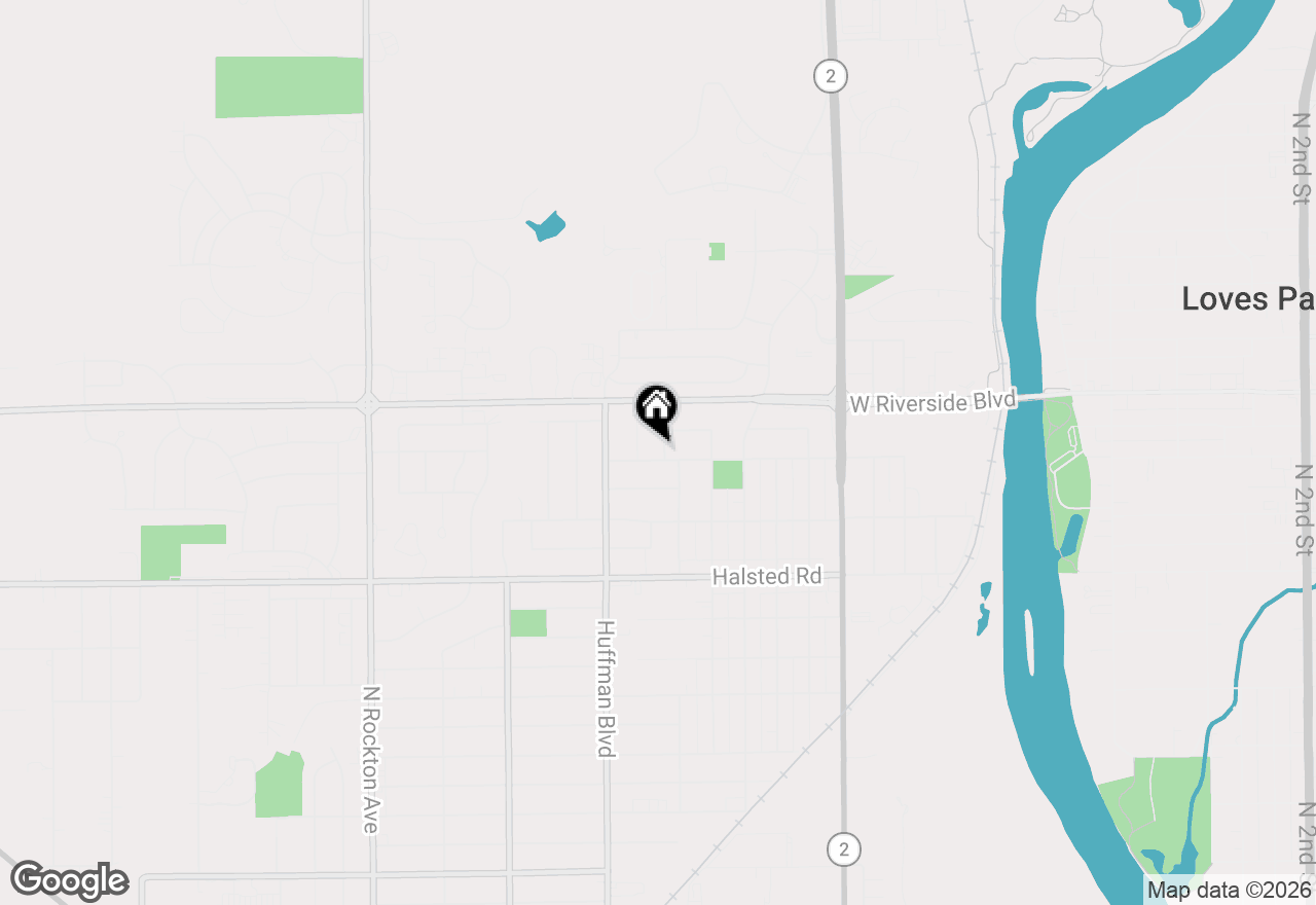 Map of 1601 River Bluff Boulevard, Rockford, IL 61103