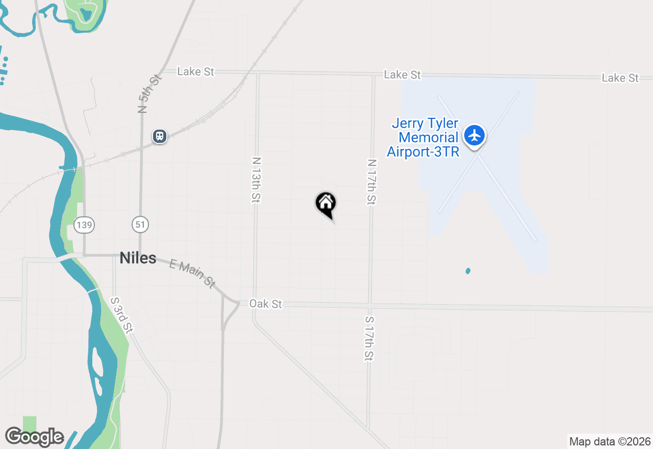 Map of 407 N 15th Street, Niles, MI 49120