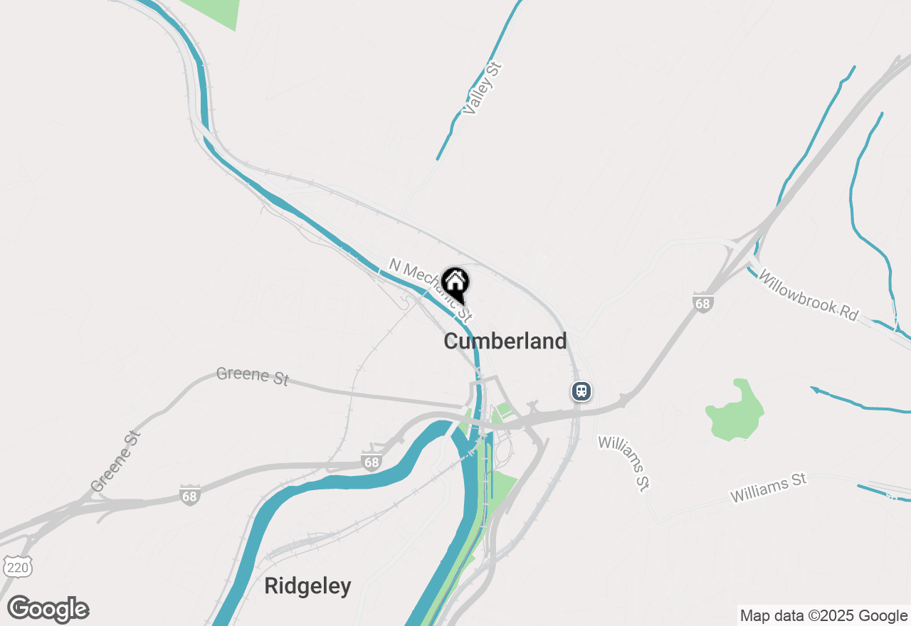 Map of 208 Market Street, Cumberland, MD 21502