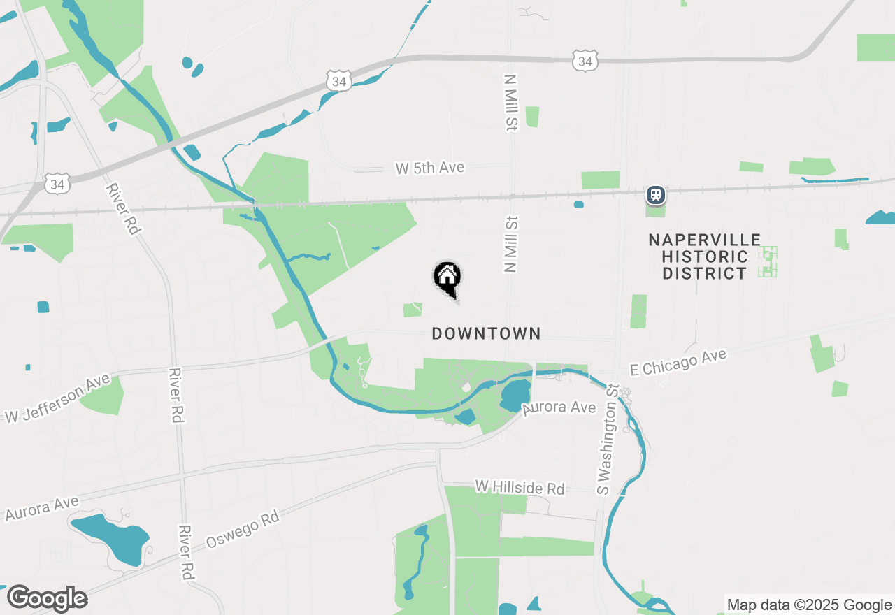 Map of 35 S West Street, Naperville, IL 60540