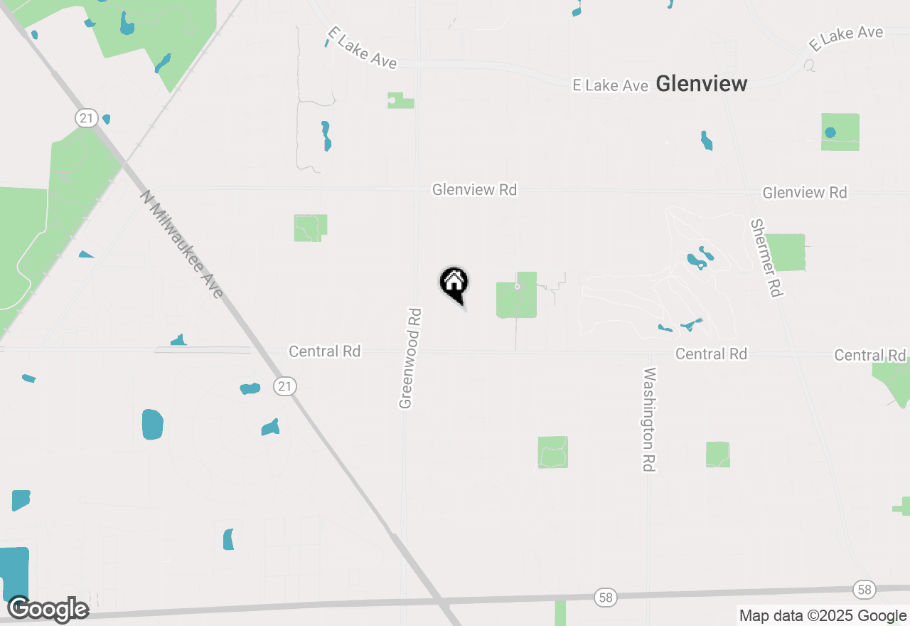 Map of 616 Glendale Road, Glenview, IL 60025